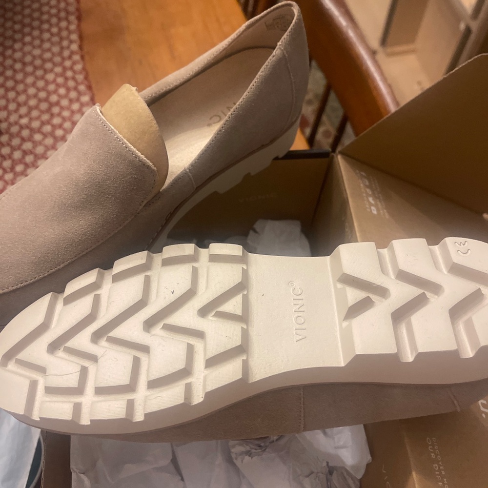 Vionic Taupe Suede Loafers - Picture 3 of 3
